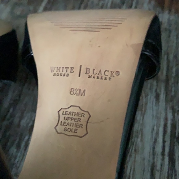 𝅺WHITE HOUSE BLACK MARKET D’Orsay Suede/Patent Heel - Picture 13 of 16